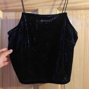 velvet black tank top